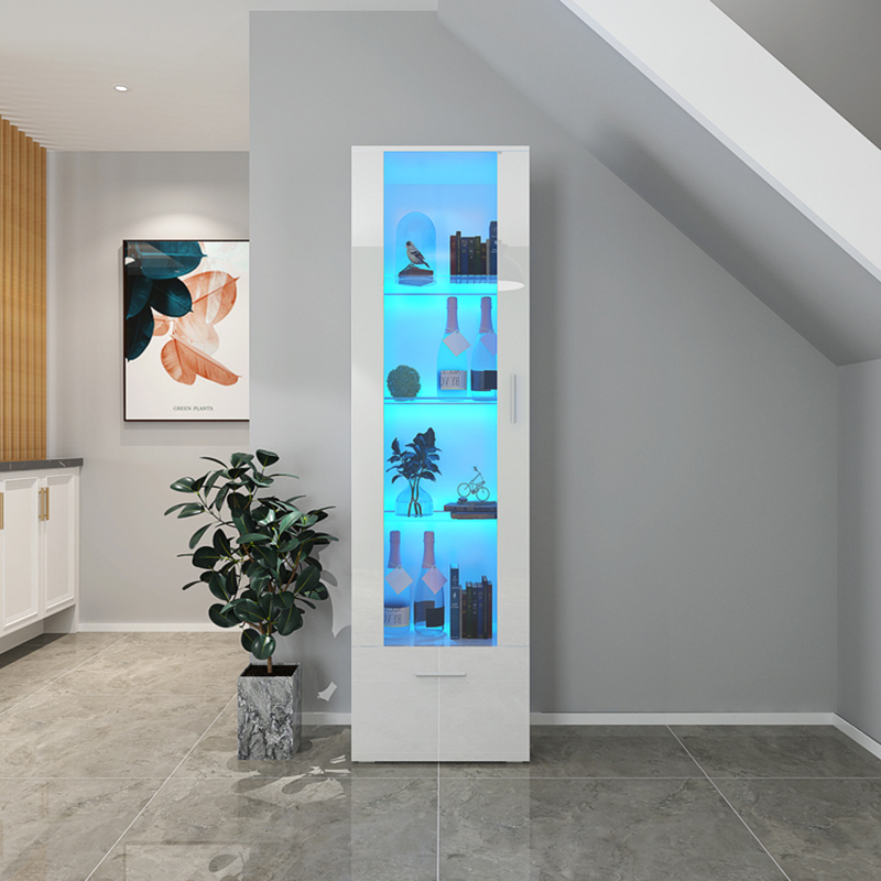 Storage Sideboard Cabinet with Removable Glass Shelves