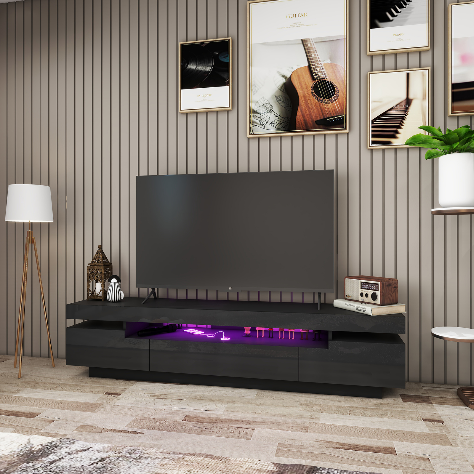 Modern  Smart Entertainment TV Console with Storage