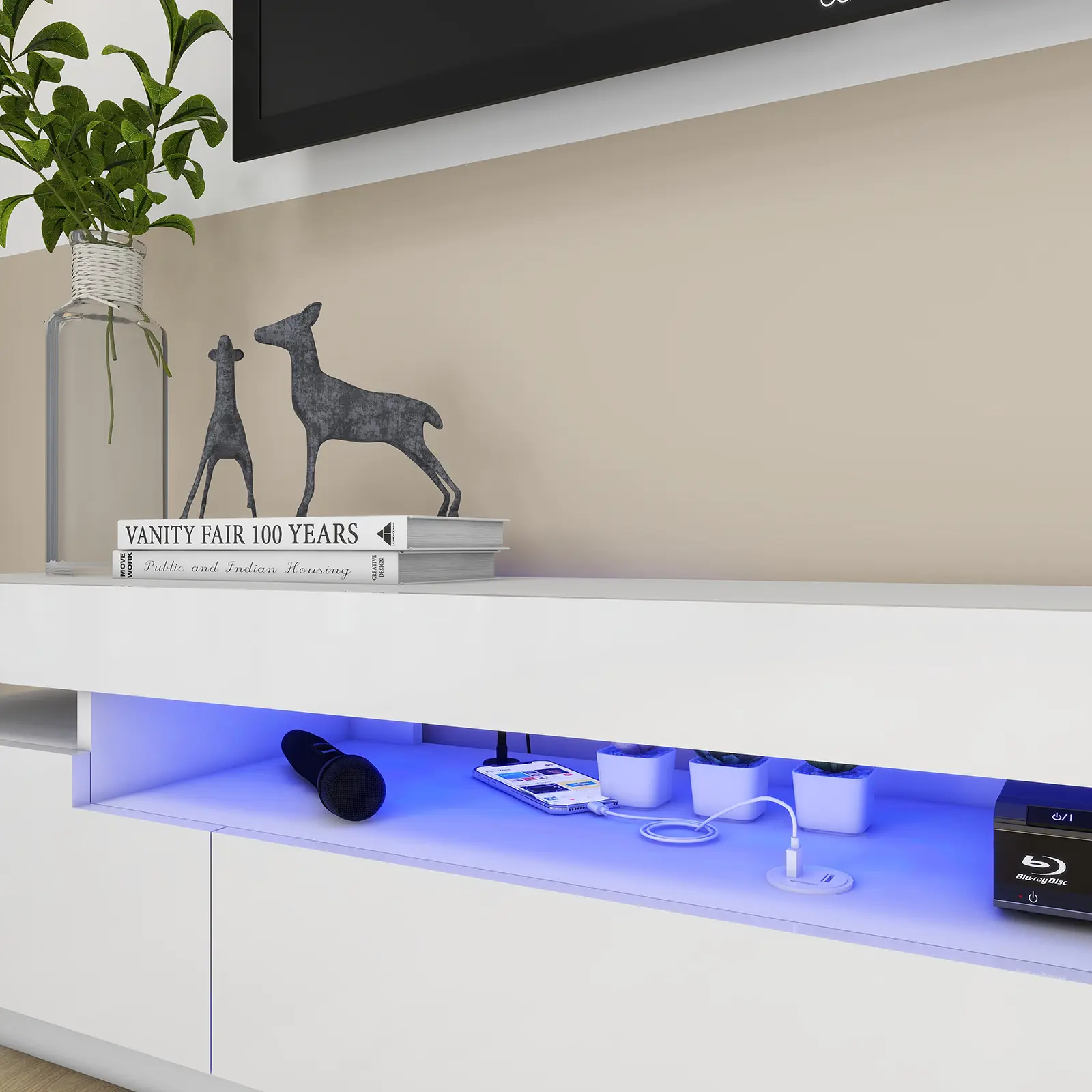 Modern Style Wooden TV Stand Entertainment Center with Drawers (6)kgp