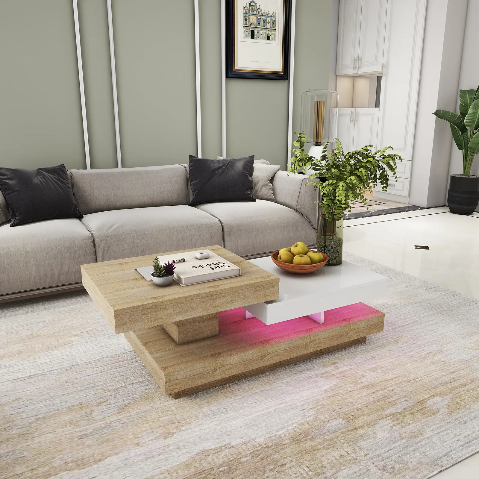Popular Modern Wood Coffee Table for Living Spaces