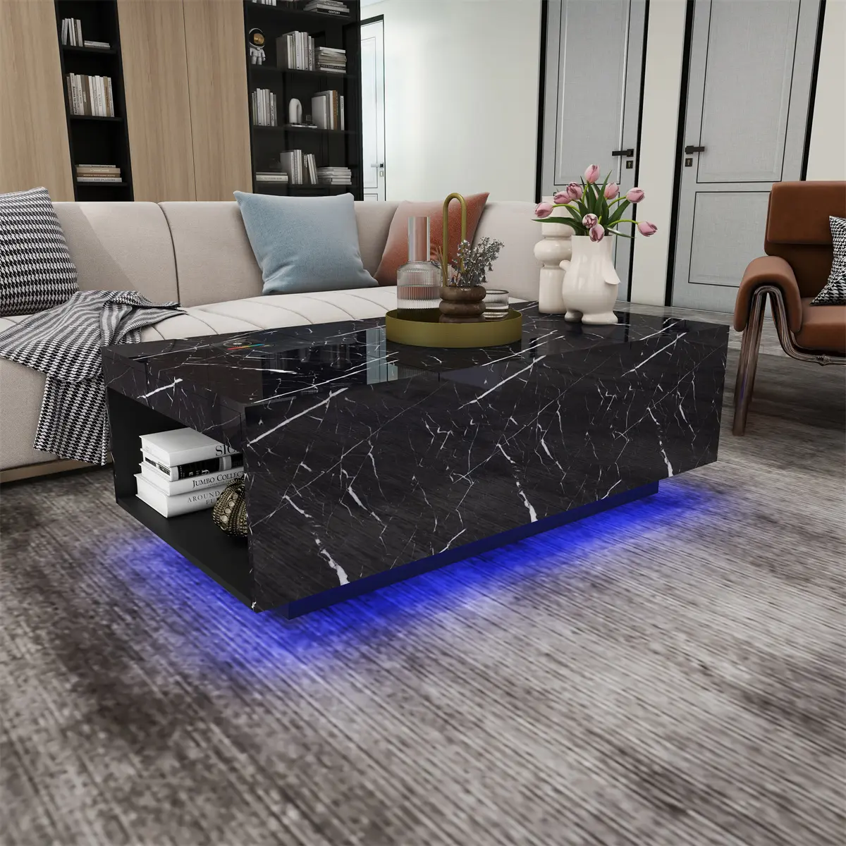 Modern Smart lift top wood coffee table for living room