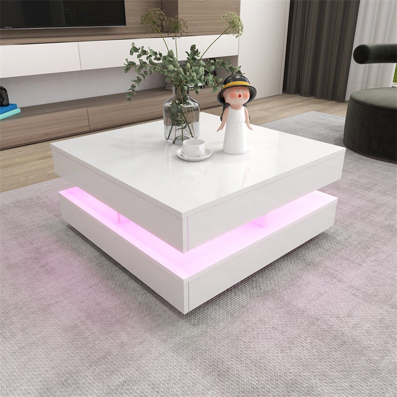 Modern Design white Square wood coffee table